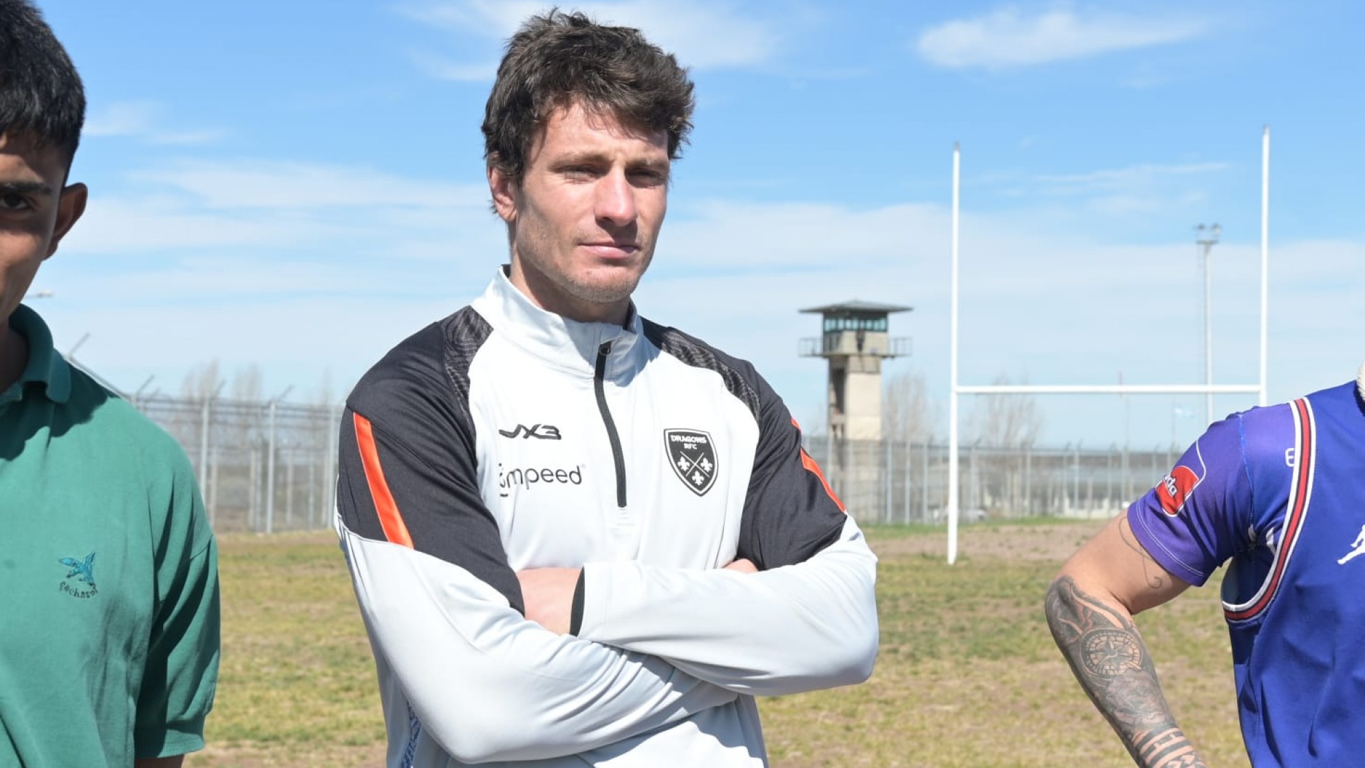 Un exPuma compartió un entrenamiento de rugby con Los Caciques